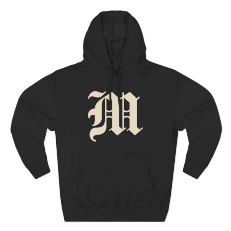 Mitski the Land Letterman Three-Panel Fleece Hoodie Black