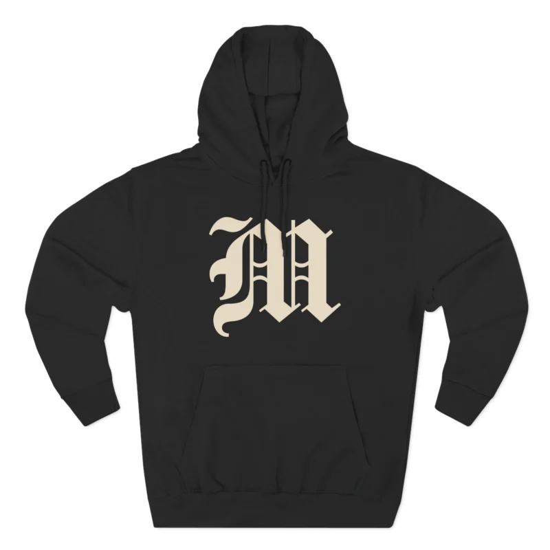 Mitski the Land Letterman Three-Panel Fleece Hoodie Black