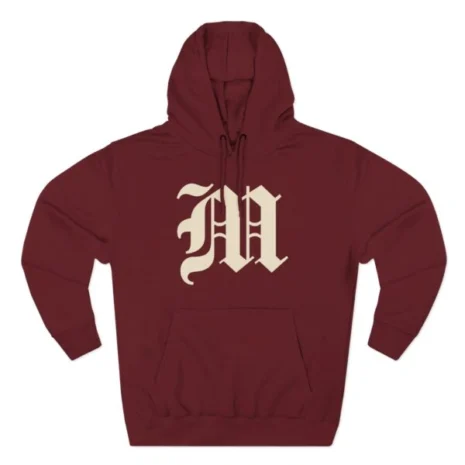 Mitski the Land Letterman Three-Panel Fleece Hoodie Burgundy Mitski the Land Letterman Three-Panel Fleece Hoodie Burgundy