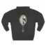 Mitski the Land Letterman Three-Panel Fleece Hoodie Charcoal Heather Back Side