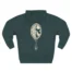 Mitski the Land Letterman Three-Panel Fleece Hoodie Sports Green Back Side