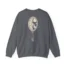 Mitski the Land Letterman Unisex Heavy Blend™ Crewneck Sweatshirt Charcoal Back Side