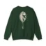 Mitski the Land Letterman Unisex Heavy Blend™ Crewneck Sweatshirt Forest Green Back Side