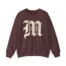 Mitski the Land Letterman Unisex Heavy Blend™ Crewneck Sweatshirt Heather Sport Dark Maroon