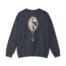 Mitski the Land Letterman Unisex Heavy Blend™ Crewneck Sweatshirt Heather Sport Dark Navy Back Side