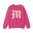Mitski the Land Letterman Unisex Heavy Blend™ Crewneck Sweatshirt Heliconia