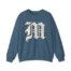 Mitski the Land Letterman Unisex Heavy Blend™ Crewneck Sweatshirt Indigo Blue