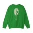 Mitski the Land Letterman Unisex Heavy Blend™ Crewneck Sweatshirt Irish Green Back Side