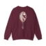 Mitski the Land Letterman Unisex Heavy Blend™ Crewneck Sweatshirt Maroon Back Side