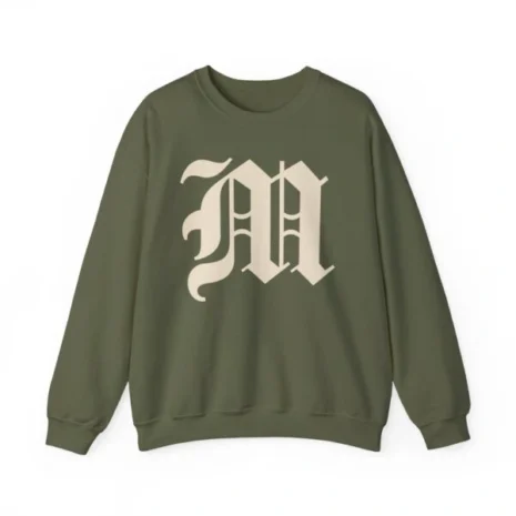 Mitski the Land Letterman Unisex Heavy Blend™ Crewneck Sweatshirt Military Green Mitski the Land Letterman Unisex Heavy Blend™ Crewneck Sweatshirt Military Green