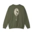 Mitski the Land Letterman Unisex Heavy Blend™ Crewneck Sweatshirt Military Green Back Side