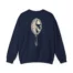 Mitski the Land Letterman Unisex Heavy Blend™ Crewneck Sweatshirt Navy Back Side