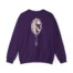 Mitski the Land Letterman Unisex Heavy Blend™ Crewneck Sweatshirt Purple Back Side