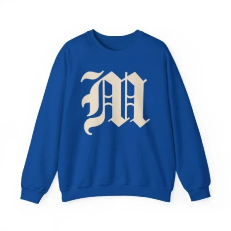 Mitski the Land Letterman Unisex Heavy Blend™ Crewneck Sweatshirt Royal Mitski the Land Letterman Unisex Heavy Blend™ Crewneck Sweatshirt Royal