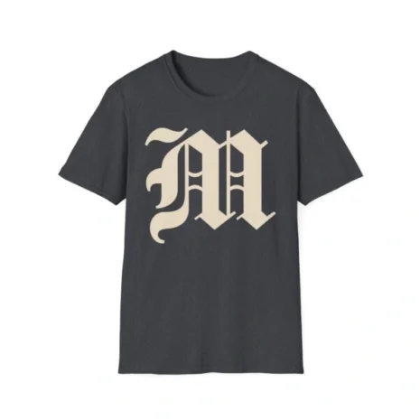 Mitski the Land Letterman Unisex Softstyle T-Shirt Dark Heather Grey Mitski the Land Letterman Unisex Softstyle T-Shirt Dark Heather Grey