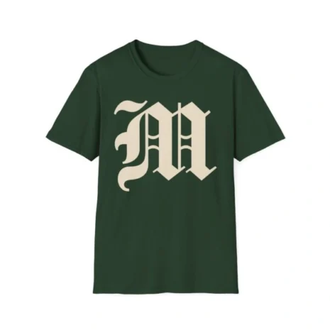 Mitski the Land Letterman Unisex Softstyle T-Shirt Forest Green Mitski the Land Letterman Unisex Softstyle T-Shirt Forest Green