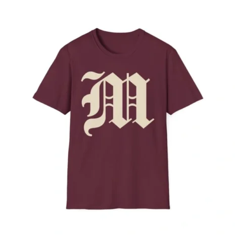 Mitski the Land Letterman Unisex Softstyle T-Shirt Maroon Mitski the Land Letterman Unisex Softstyle T-Shirt Maroon