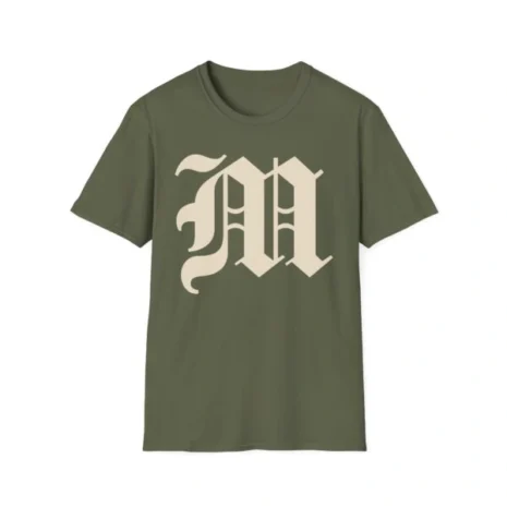 Mitski the Land Letterman Unisex Softstyle T-Shirt Military Green Mitski the Land Letterman Unisex Softstyle T-Shirt Military Green