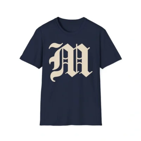 Mitski the Land Letterman Unisex Softstyle T-Shirt Navy Mitski the Land Letterman Unisex Softstyle T-Shirt Navy