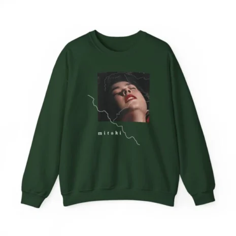 Secretly Store Mitski Unisex Heavy Blend™ Crewneck Sweatshirt Forest Green Secretly Store Mitski Unisex Heavy Blend™ Crewneck Sweatshirt Forest Green