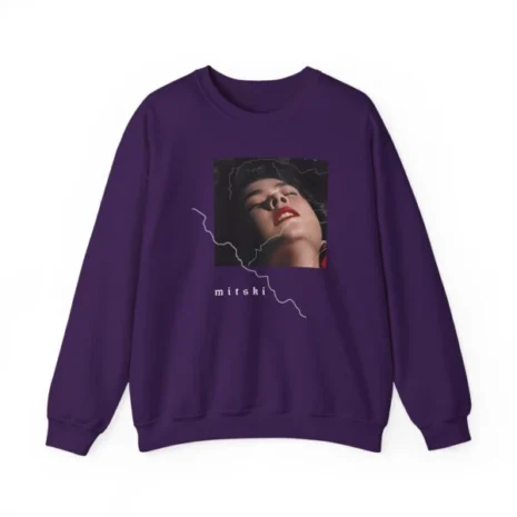 Secretly Store Mitski Unisex Heavy Blend™ Crewneck Sweatshirt Purple Secretly Store Mitski Unisex Heavy Blend™ Crewneck Sweatshirt Purple