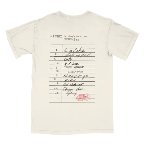 Mitski Library Stamp T-Shirt Back Side Mitski Library Stamp T-Shirt Back Side